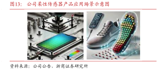 怎样理解公司柔性传感器产品应用场景示意图