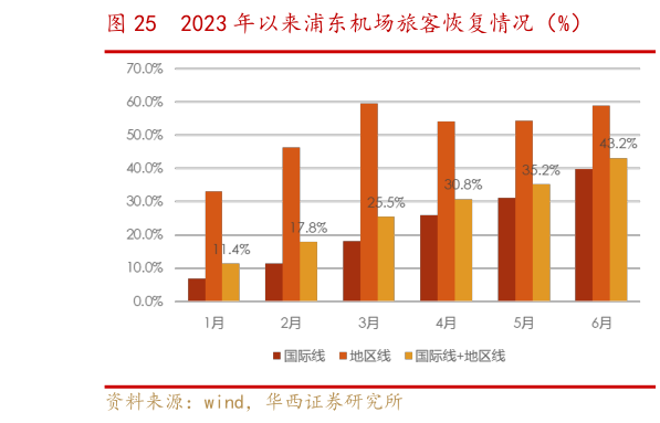 你知道2023 年以来浦东机场旅客恢复情况(%)?