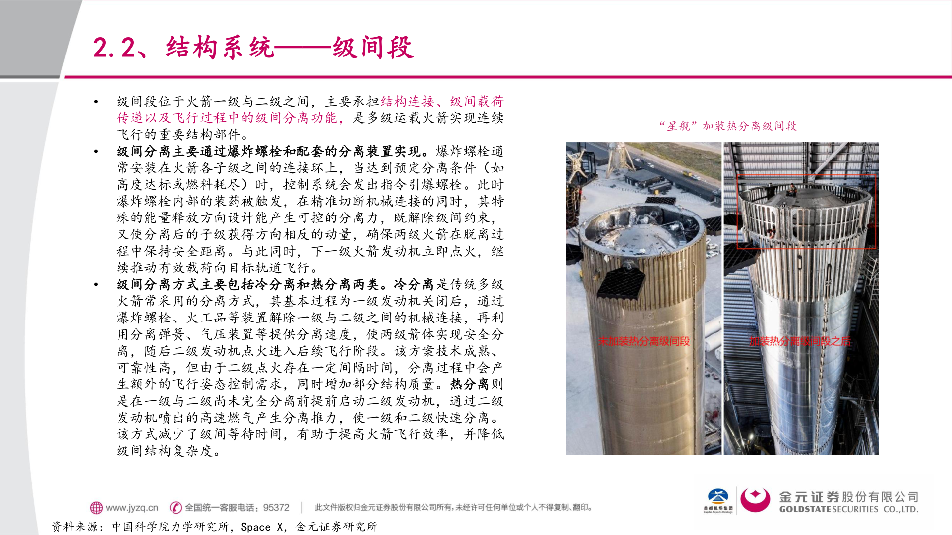 我想了解一下“星舰”加装热分离级间段?