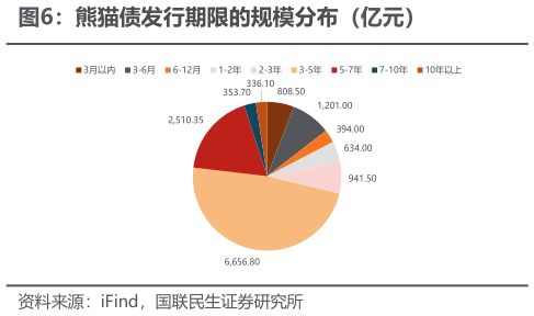 怎样理解熊猫债发行期限的规模分布（亿元）?