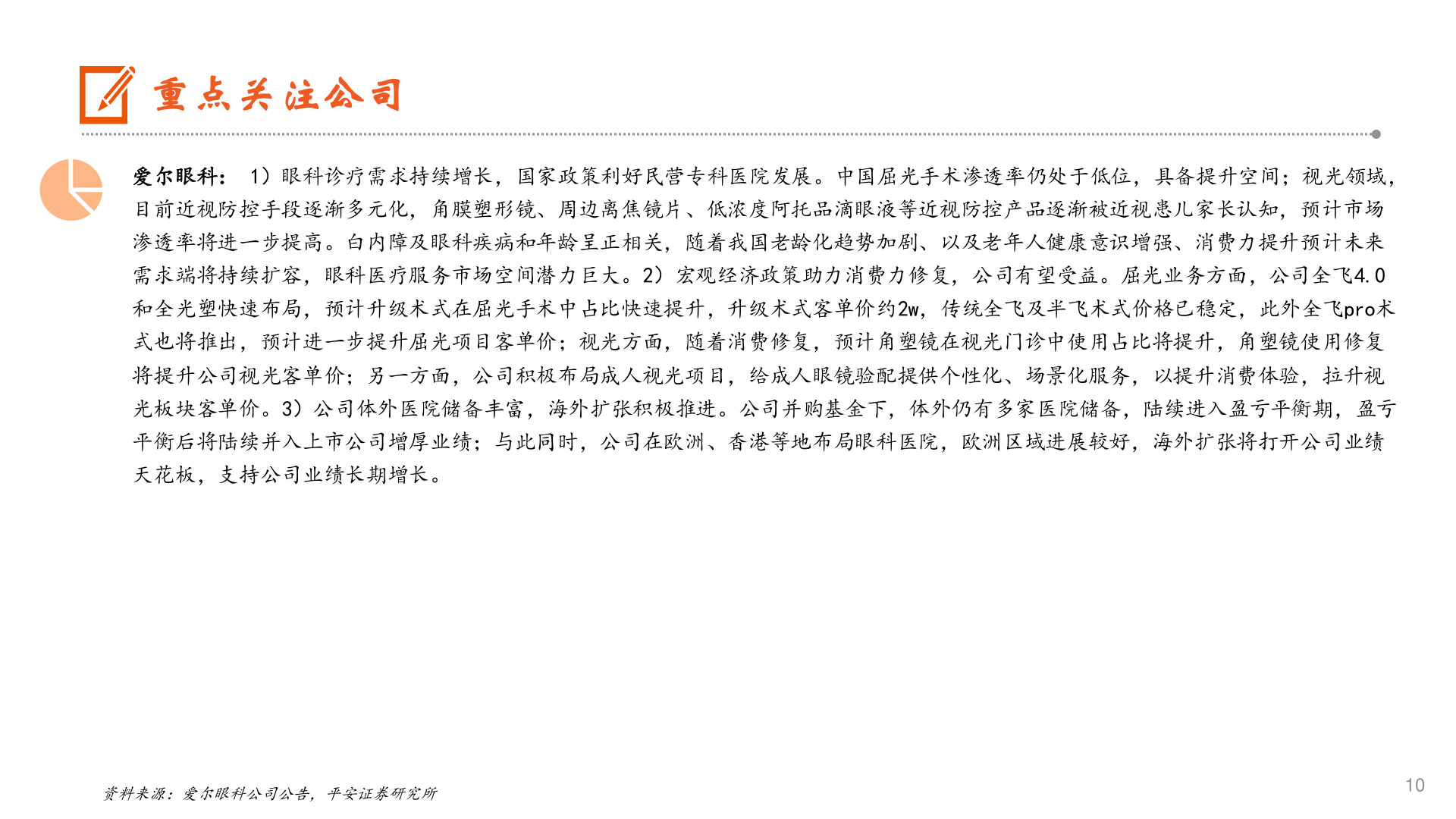 你知道重点关注公司?