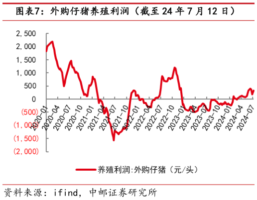 请问一下外购仔猪养殖利润(截至 24 年 7 月 12 日)?