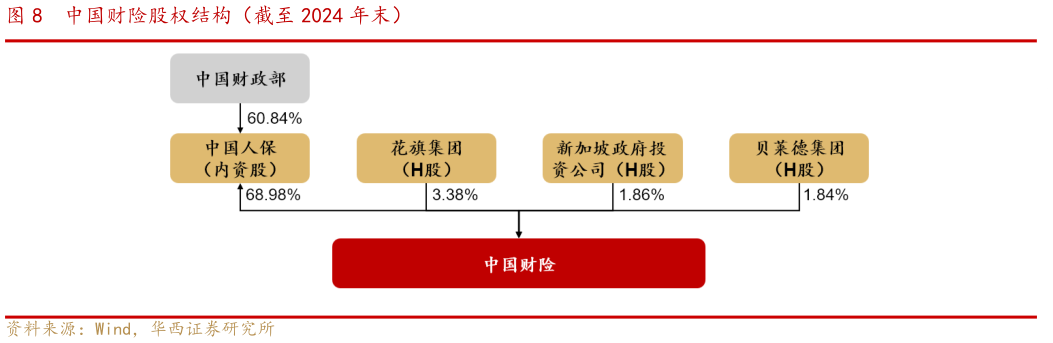 怎样理解中国财险股权结构（截至 2024 年末）
