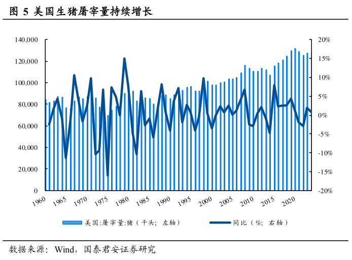 谁知道美国生猪屠宰量持续增长?