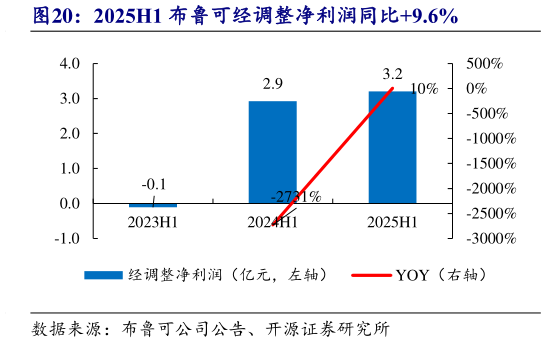 想问下各位网友2025H1 布鲁可经调整净利润同比9.6%