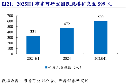 谁能回答2025H1 布鲁可研发团队规模扩充至 599 人