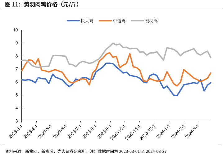 咨询大家黄羽肉鸡价格（元斤）?