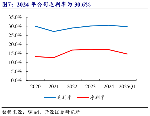 如何了解2024 年公司毛利率为 30.6%