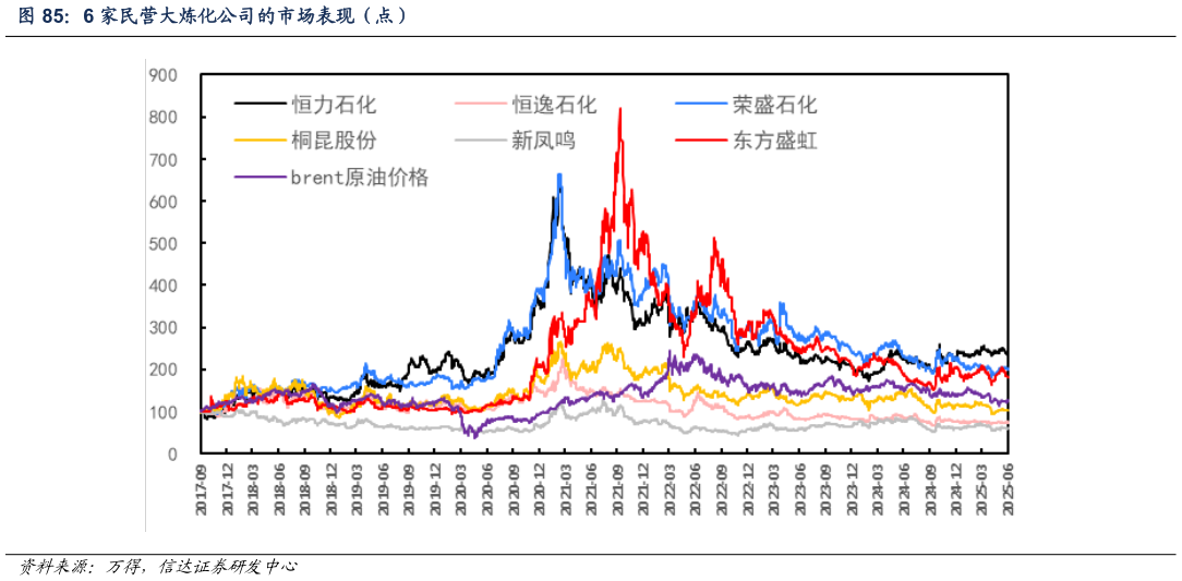 如何了解6 家民营大炼化公司的市场表现(点)?