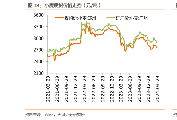 如何了解小麦现货价格走势(元吨)?