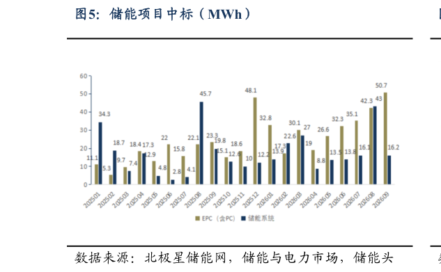 谁知道储能项目中标（MWh）