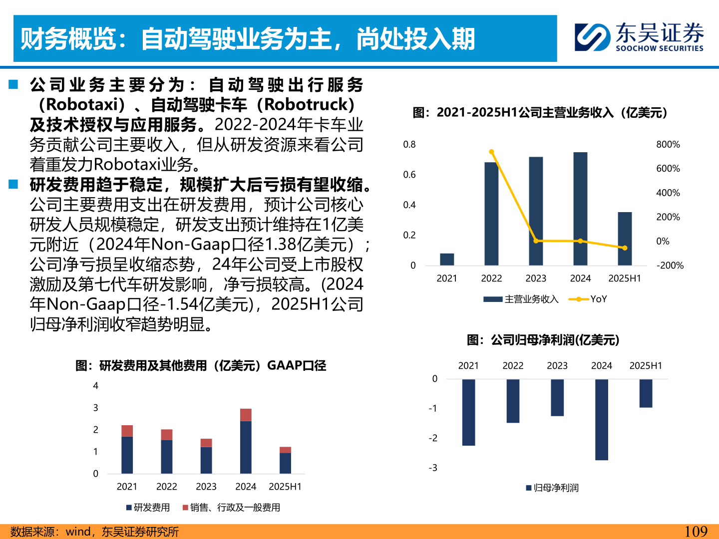 谁能回答财务概览：自动驾驶业务为主，尚处投入期