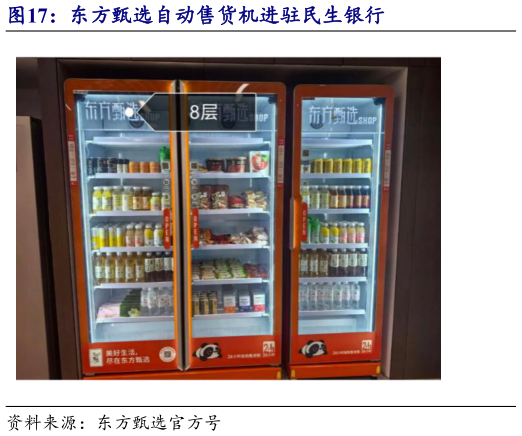 想关注一下东方甄选自动售货机进驻民生银行