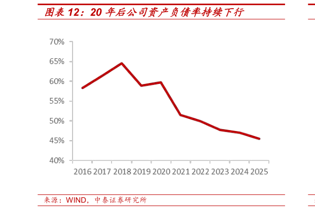 想问下各位网友20 年后公司资产负债率持续下行