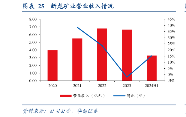 我想了解一下新龙矿业营业收入情况