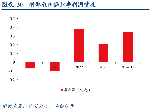 各位网友请教一下新邵辰州锑业净利润情况