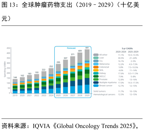 咨询大家全球肿瘤药物支出（20192029）（十亿美