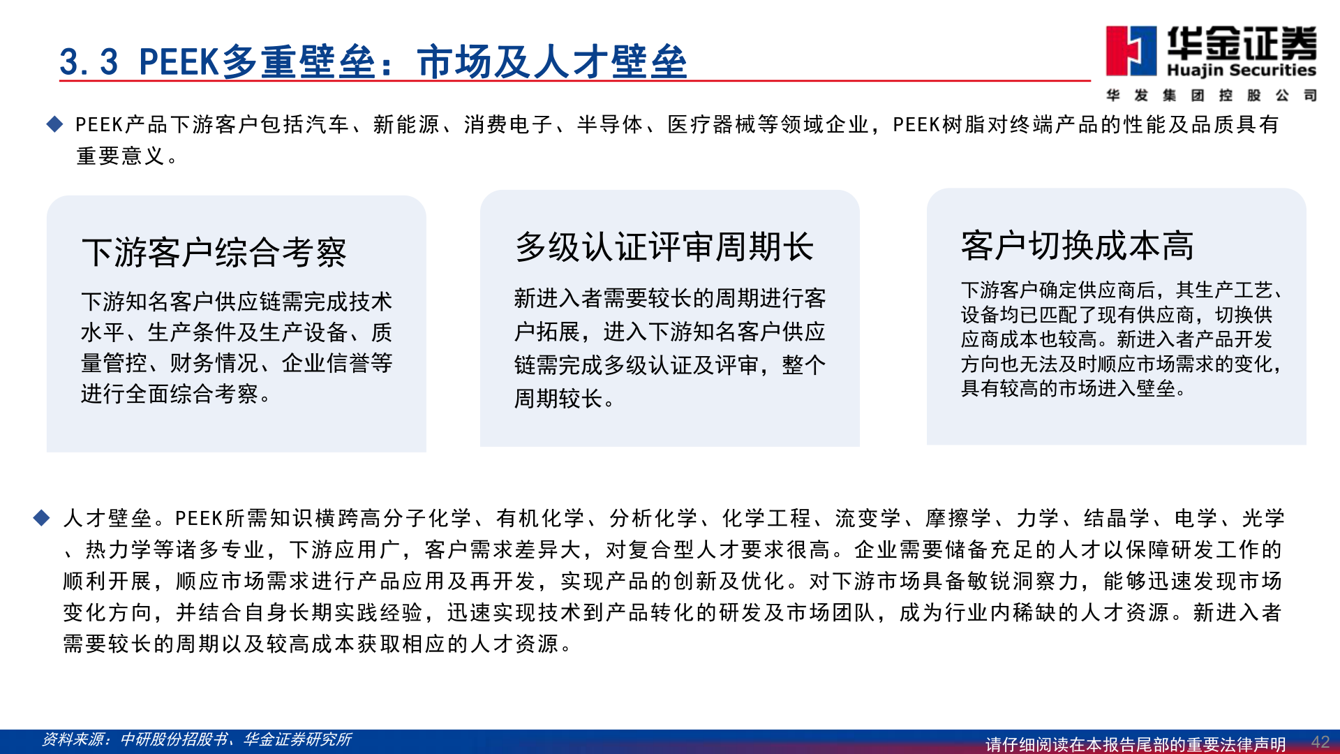 怎样理解3.3 PEEK多重壁垒：市场及人才壁垒