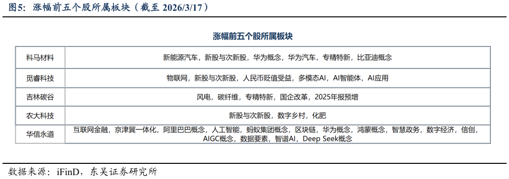 怎样理解涨幅前五个股所属板块(截至 2026317)?