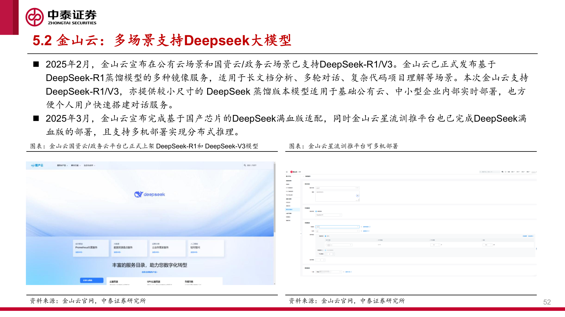 咨询大家5.2 金山云：多场景支持Deepseek大模型