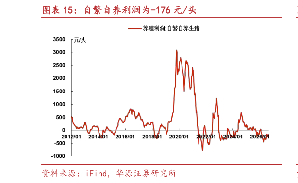 如何解释自繁自养利润为-176 元头