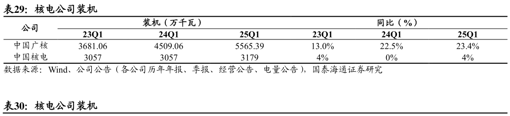 如何了解核电公司装机
