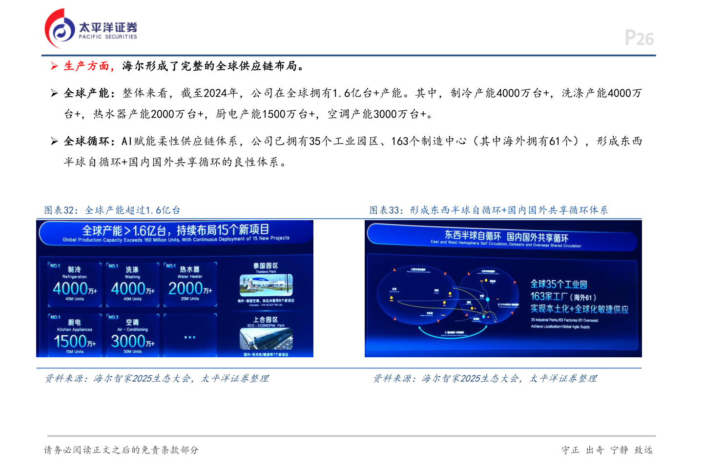 如何了解➢ 生产方面，海尔形成了完整的全球供应链布局。