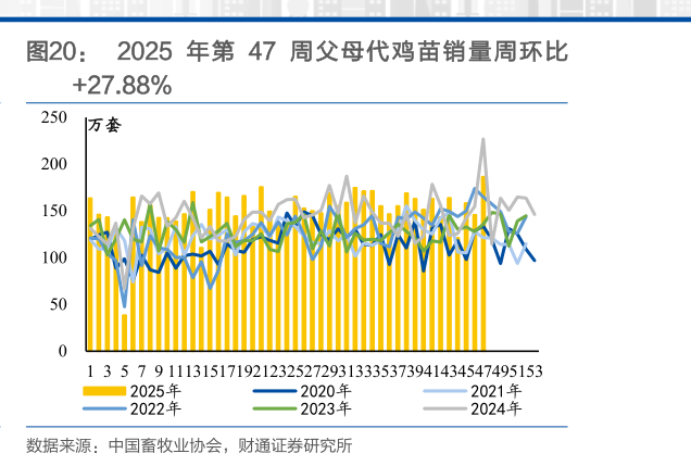 谁知道2025 年第 47 周父母代鸡苗销量周环比