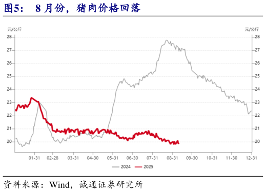 你知道8 月份，猪肉价格回落