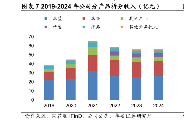 咨询大家2019-2024 年公司分产品拆分收入（亿元）