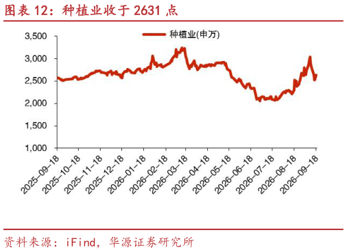 如何解释种植业收于 2631 点