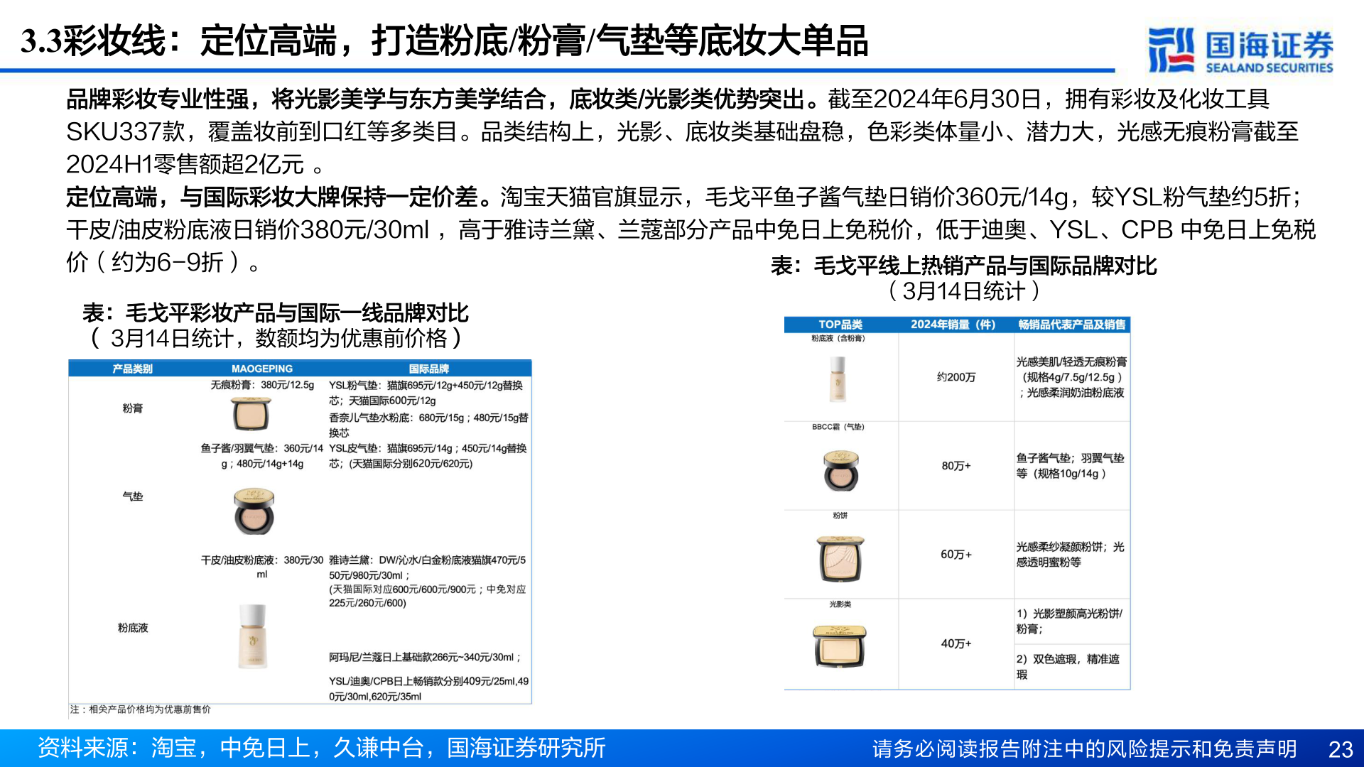 谁知道3.3彩妆线：定位高端，打造粉底/粉膏/气垫等底妆大单品