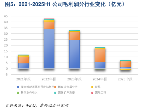 一起讨论下2021-2025H1 公司毛利润分行业变化（亿元）