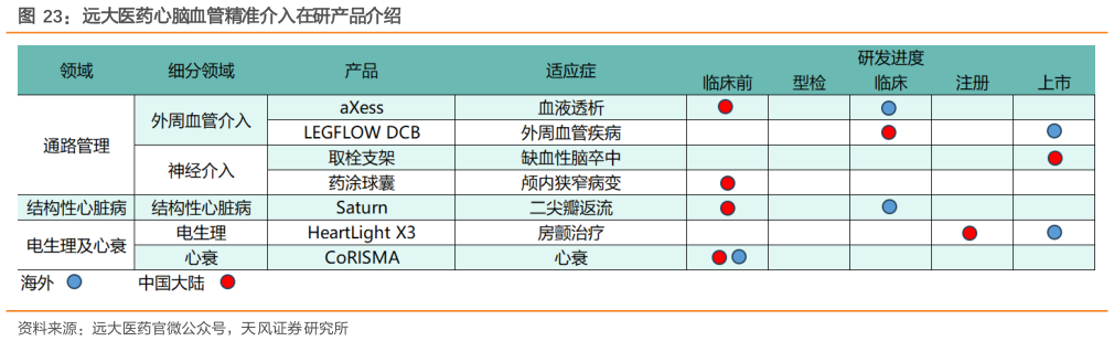 我想了解一下远大医药心脑血管精准介入在研产品介绍