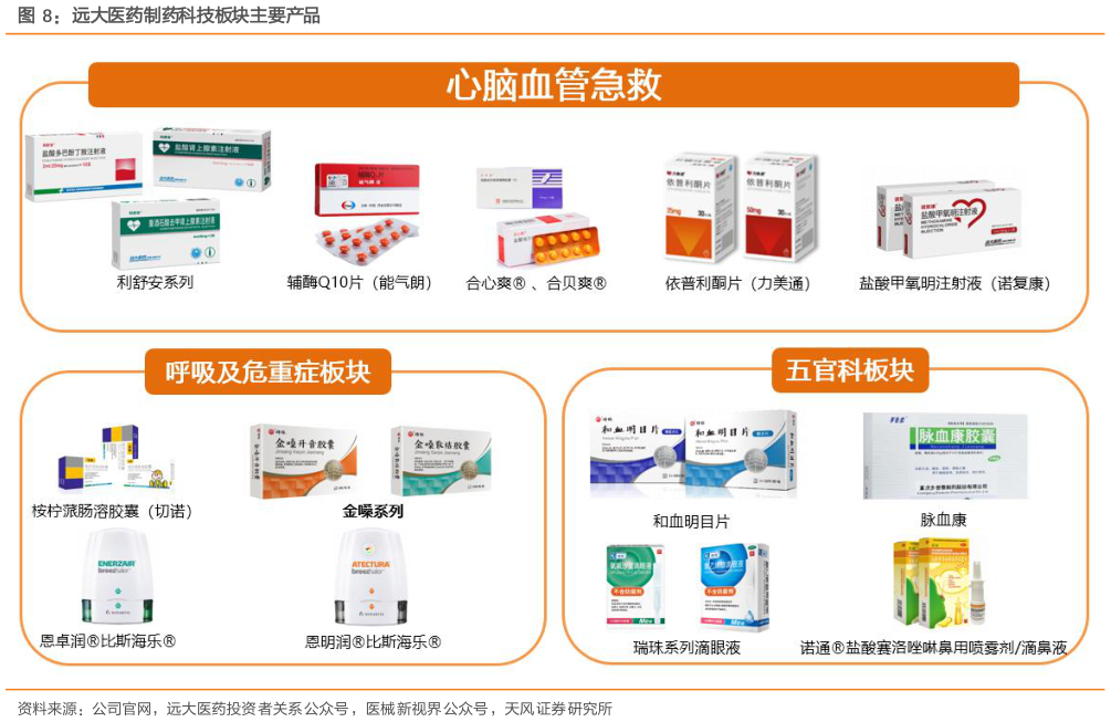 各位网友请教一下远大医药制药科技板块主要产品