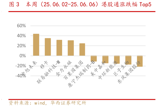 谁知道本周（25.06.02-25.06.06）港股通涨跌幅 Top5
