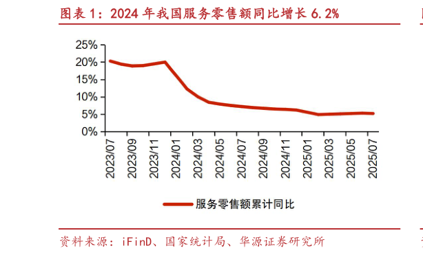谁能回答2024 年我国服务零售额同比增长 6.2%