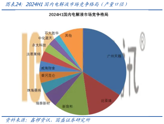 一起讨论下2024H1国内电解液市场竞争格局（产量口径）?