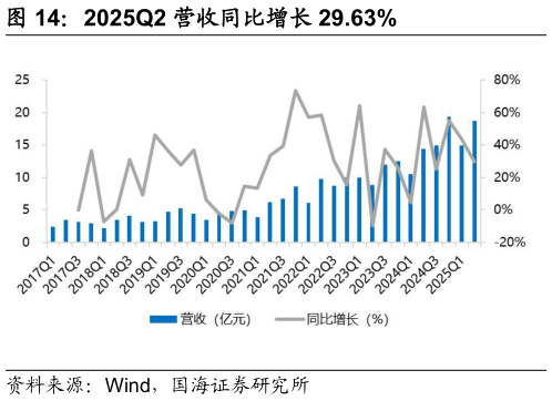 各位网友请教一下2025Q2 营收同比增长 29.63%