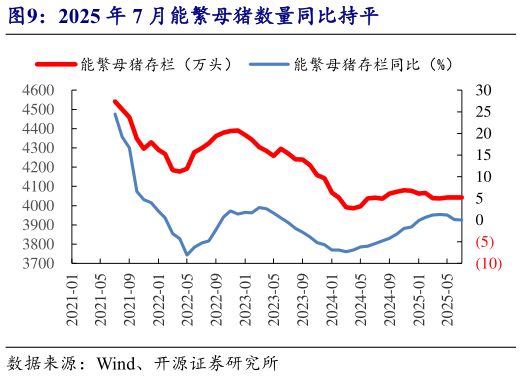 如何了解2025 年 7 月能繁母猪数量同比持平