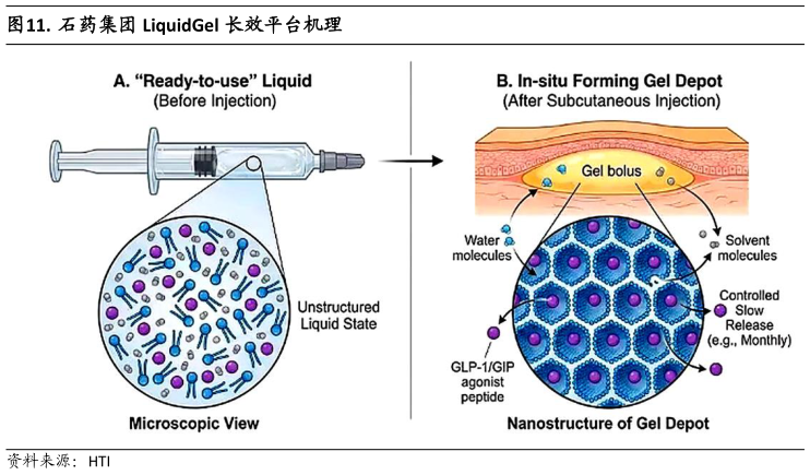各位网友请教一下. 石药集团 LiquidGel 长效平台机理