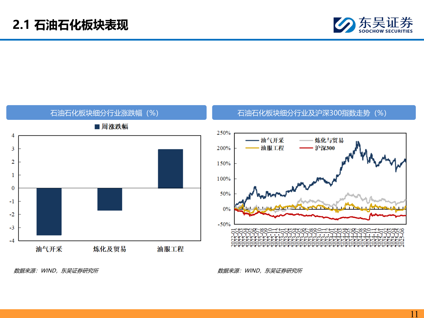 各位网友请教一下2.1 石油石化板块表现