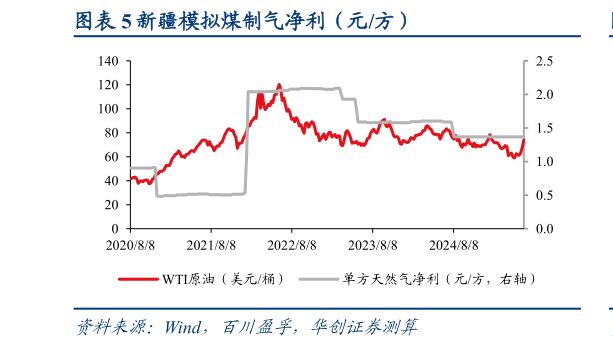 如何了解新疆模拟煤制气净利(元方)?