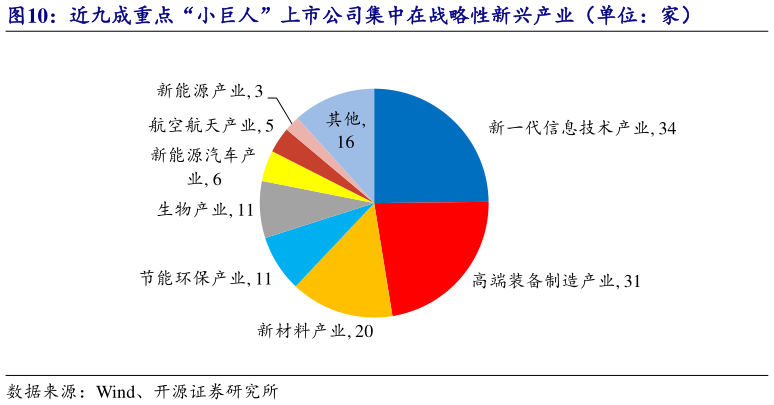 如何解释近九成重点“小巨人”上市公司集中在战略性新兴产业（单位：家）