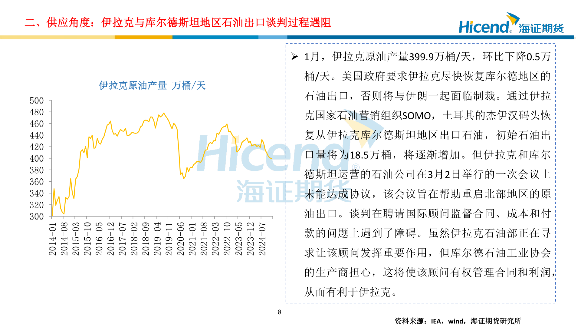 谁知道二、供应角度：伊拉克与库尔德斯坦地区石油出口谈判过程遇阻