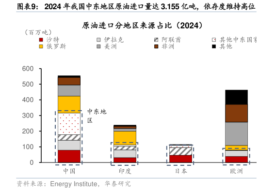 如何了解2024 年我国中东地区原油进口量达 3.155 亿吨，依存度维持高位