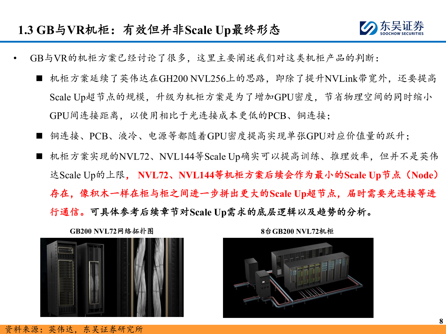 怎样理解1.3 GB与VR机柜：有效但并非Scale Up最终形态