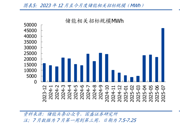 想关注一下2023年12月至今月度储能相关招标规模（MWh）