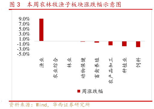如何看待本周农林牧渔子板块涨跌幅示意图?