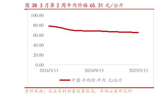 你知道3 月第 2 周牛肉价格 65.31 元公斤?